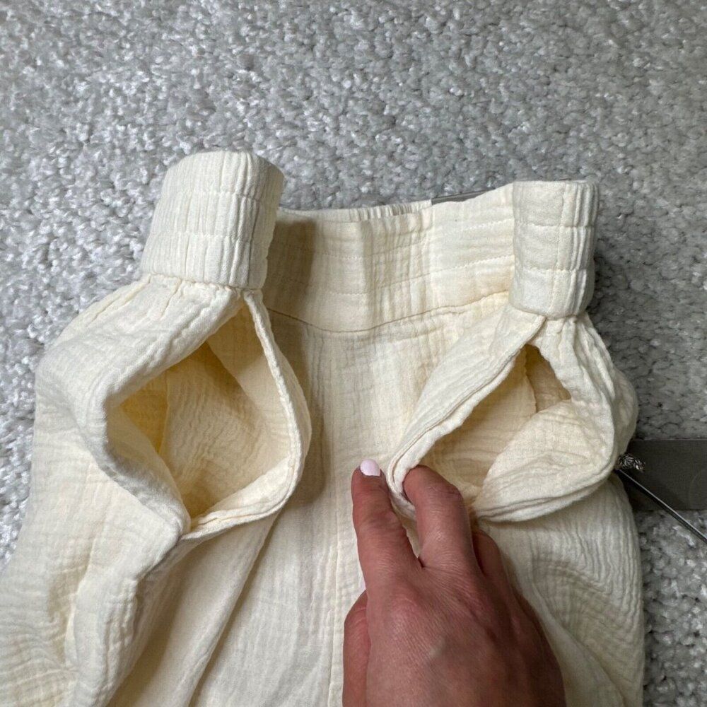 Soft Surroundings Beach Bound Pull On Crop Pant Ivory NEW - Picture 8 of 10